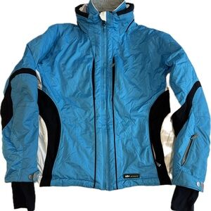 Killy AWT Women’s Ski Jacket Size 16 Blue Black Insulated Snow Winter Coat